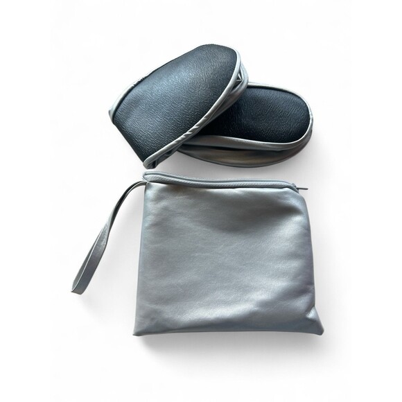 New Gudgudee Ballet Slippers Women's XL (10) Silver Roll Up With Pouch - Picture 2 of 11